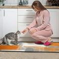 thumbnail image 4 of Usnfhcaw Kitchen Floor Mat 2 Sets 17''×30''+17''×47'' Inch (orange Marble), 4 of 7