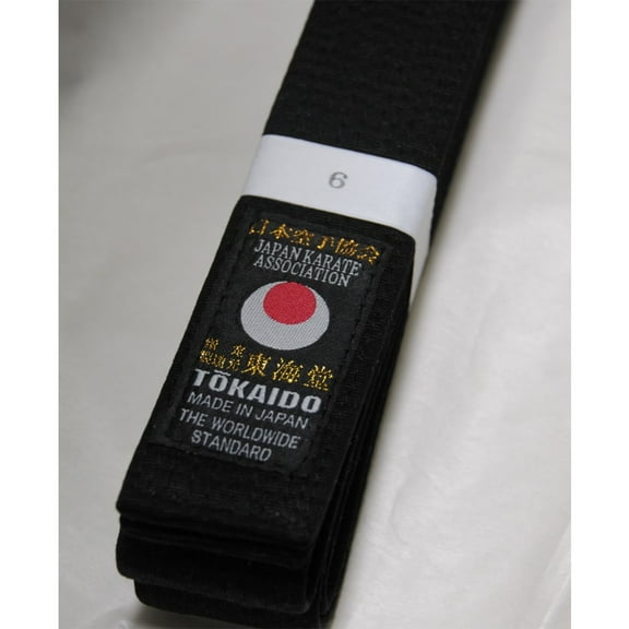 Tokaido Japanese Karate JKA Black Cotton Belt