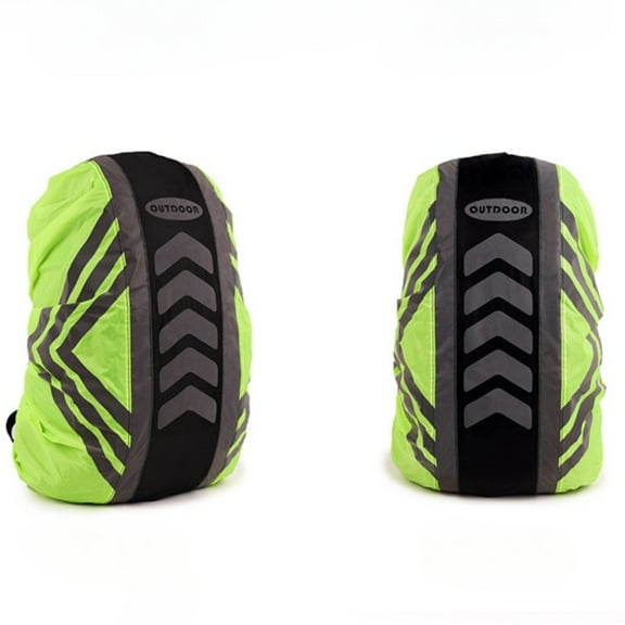ZHaobin New Reflective Backpack Rain Cover Waterproof Outdoor Sport Night Cycling Safety Light Raincover Camping Bag Protection Cover (Green1,30 - 40L)