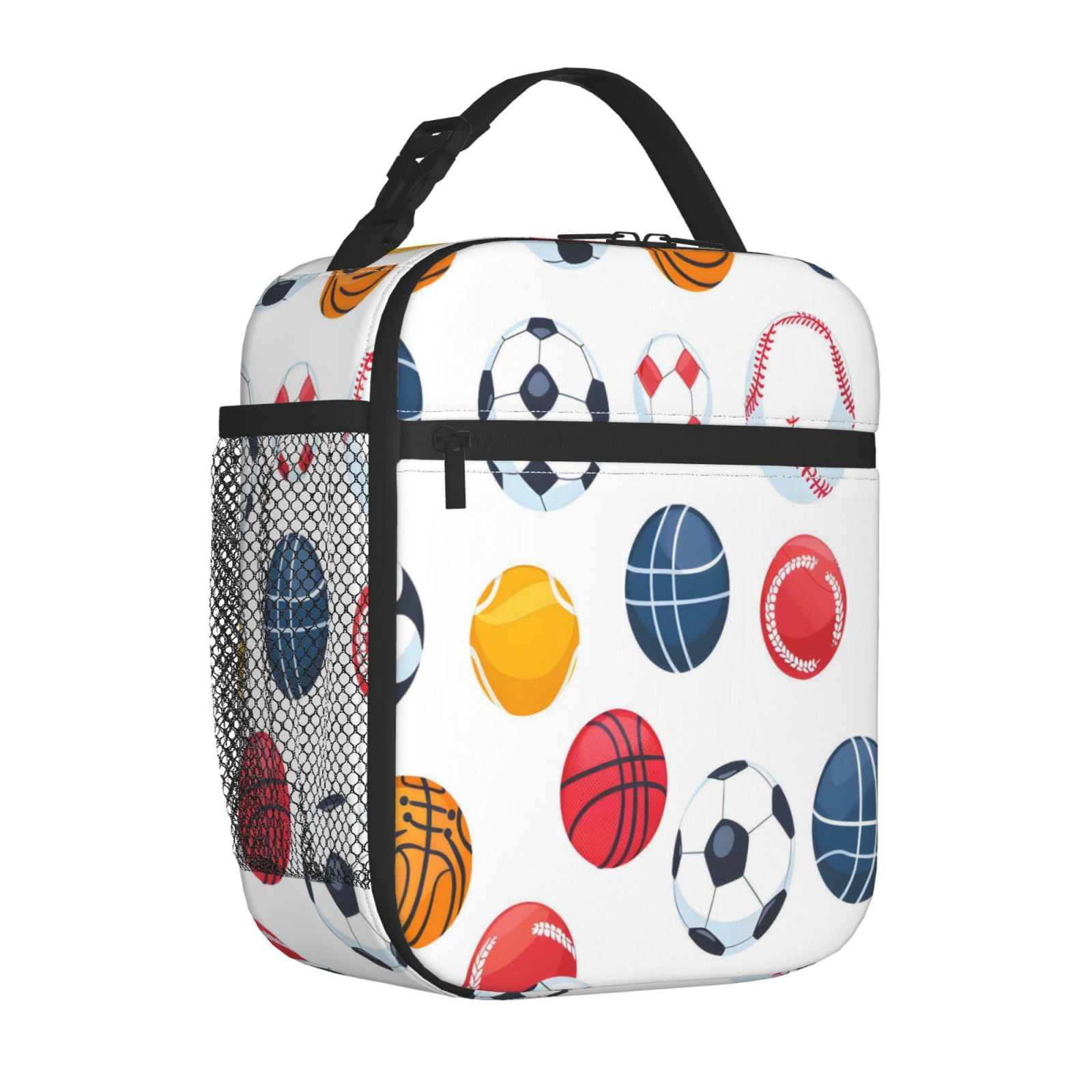 Lunch Bag For Women Men Insulated Portable Lunch Box Bento Box Office Picnic Travel Cooler Bag Sporty Dynamic Style Clean White Background