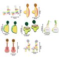 thumbnail image 6 of Riguas 2Pcs Mexican Carnival Stud Earrings Colorful Hats Violin Design Various Styles Mexican Earrings for Women, 6 of 7