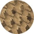 thumbnail image 1 of Ahgly Company Indoor Round Patterned Saddle Brown Area Rugs, 6' Round, 1 of 6
