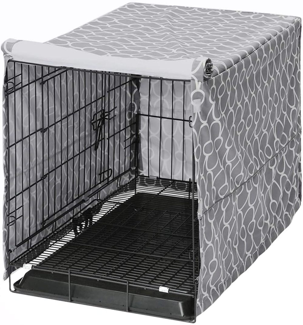 Fits Most 30 inch Dog Crates and Adjust Easy to Put On Large Gray Take Off Cover only Morezi Dog Crate Cover for Wire Crates Heavy Nylon Waterproof