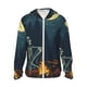 thumbnail image 1 of Fotbe Moonlit Skeleton Campfire Chaqueta con Protección Solar UPF 50+ para Hombre y Mujer, Camisa con Capucha y Bolsillos-Medium, 1 of 7