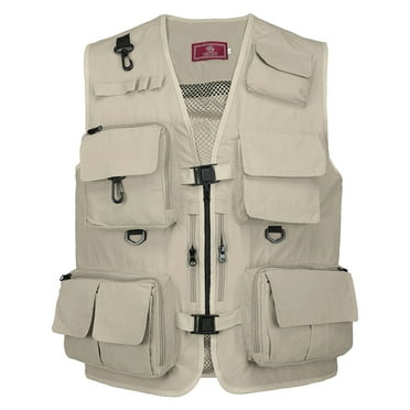 Summer Fishing Photography Vest, Quick Waistcoat with Multiple Pockets ...