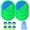 B, variant on 6Pcs Toss and Catch Ball Game Set, Outdoor Sports Equipment for Beach and Backyard, Lawn Activity with Paddles, Poolside Exercise, Family Fun Play, B