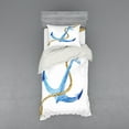 thumbnail image 2 of Ambesonne Anchor Bedding Set 4 Pcs, Watercolor Beach Things, Queen, Pale Blue Pale Coffee, 2 of 3