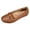 Brown, variant on Womens Comfortable Walking Flat Slip on Loafers Soft Braided Leather Non Slip Rubber Sole Wedge Low Heel Work Boat Shoes for Fall Casual Dressy Brown Size 7