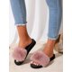 thumbnail image 2 of Women's Minimalist Open Toe Fluffy Slides, 2 of 4