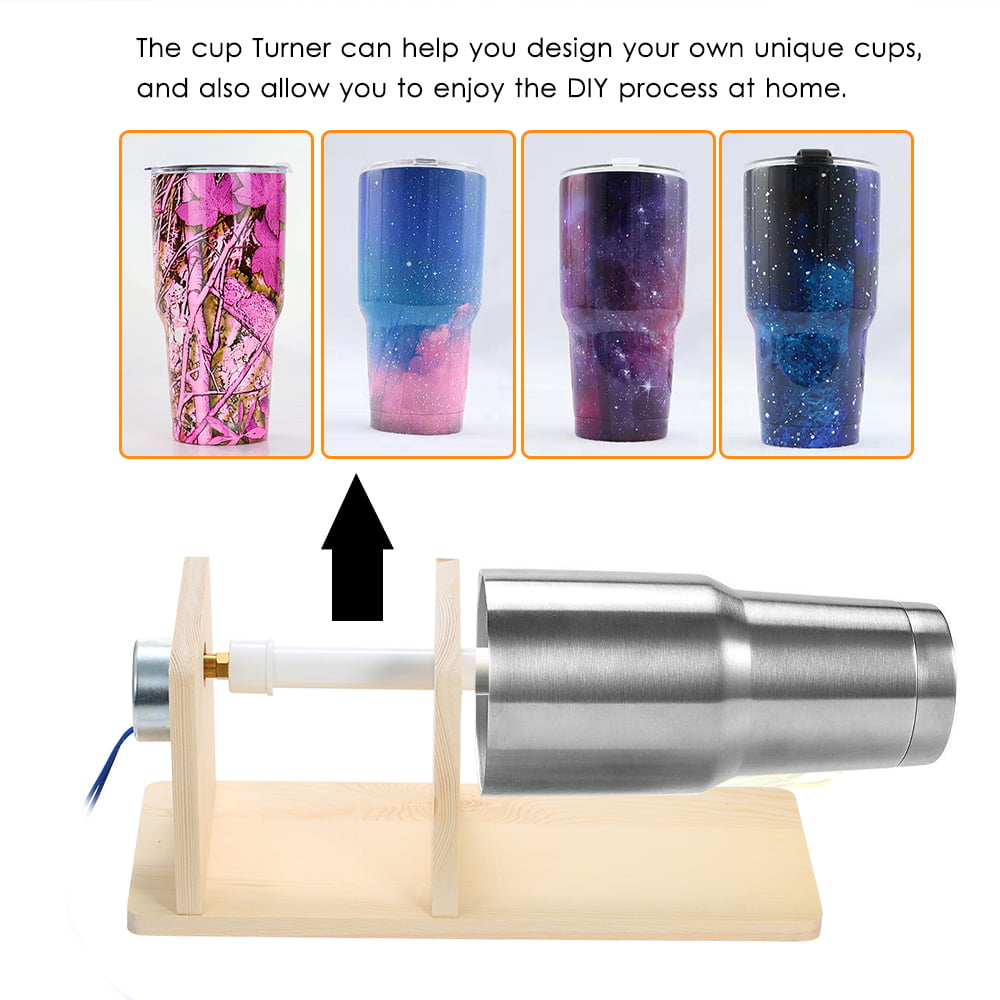 Quiet Rotation Electric Tumbler Turner Machine USLINSKY Cup Turner for Crafts Tumbler Fully Assembled Thickened Steel Cuptisserie Cup Spinner Rotisserie for Making Bling Glitter Tumbler Cups