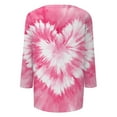 thumbnail image 6 of Resicozy Valentines Shirts for Women 3/4 Sleeve Shirt Funny Love Heart Print Tee Tunic Tops Casual Fashion V Neck T-Shirts Blouses Red XL, 6 of 6