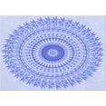 thumbnail image 1 of Ahgly Company Machine Washable Indoor Rectangle Transitional Sky Blue Area Rugs, 3' x 5', 1 of 7