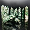 thumbnail image 3 of 1pc Natural Green Agate Crystal Point | 8-9cm Handmade Healing Wand | Heart Chakra Stone Abundance Manifestor, 3 of 6
