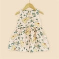 thumbnail image 3 of CYRBOKO Girls Sundresses, Printed Casual A-line Sleeveless Summer Dresses Green Size 5-6 T, 3 of 5