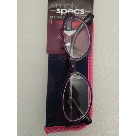Foster Grant Simply Specs Reeding Glasses w Case Janice +1.50