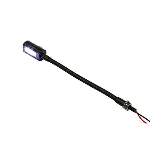PilotLights Mini Gooseneck Panel Light with Switch, Map Light, Post Light - 140mm - Cool White LED, 12VDC