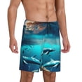 thumbnail image 2 of Fotbe Hawaiian Ship Dolphin Pantalones Cortos de Pijama para Hombre, Ropa de Dormir, Pantalones de Pijama Cortos para Hombre-Small, 2 of 6