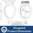 thumbnail image 4 of Bemis 4Let Medic-Aid Elongated Closed Front Toilet Seat - White, 4 of 6