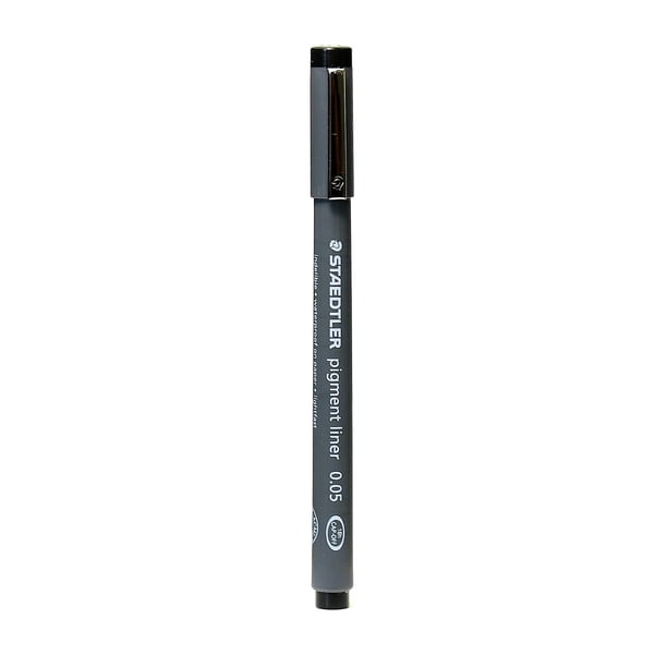 Bolígrafos negros Staedtler Pigment Liner de 0,05 mm, paquete de 5