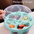 thumbnail image 5 of Heart Shaped Snack Box, Portable Candy Storage, Four Compartments + Straw Lid, Young Age Academy Treats, Party Favors, Fresh Food Carrier, Travel Friendly Akmoler | Green, 5 of 9