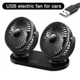 thumbnail image 2 of Ventilador de refrigeración para coche, dispositivo de aire de doble cabezal ajustable de 360 °, Motor sin escobillas, bajo ruido, USB para uso en automóvil, 2 of 4
