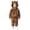 v-308Coffee349, variant on CAIVO Girls Leopard Loungewear Autumn Winter Kids Hooded Cozy Pajama Sets Sleepwear 2 Piece Long Sleeve Tops Pants