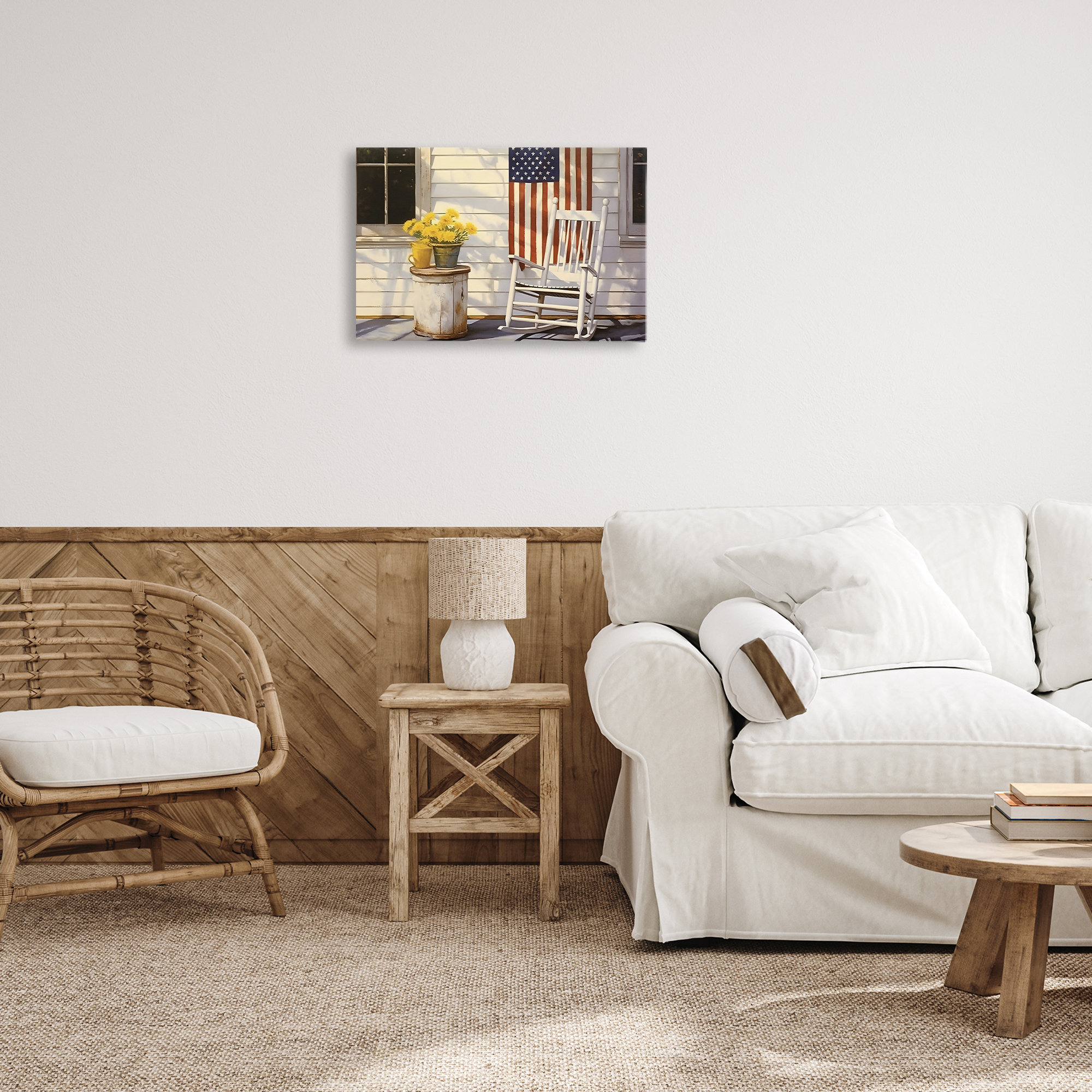 Stupell Industries Americana Deco Scene Travel & Places Painting Gallery Wrapped Canvas Art Print Wall Art, 24 x 16