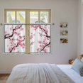 thumbnail image 3 of Spring Pink Flowers Tier Curtains 54 Inch Length, Botanical Peach Blossoms Floral Cafe Short Curtains for Bathroom Over Sink, Small Kitchen Curtain Light Filtering Tiered Drapes 2 Panels 27.5"Wx54"L, 3 of 8