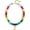 J, variant on SUETOR Initial Necklace for Women-Dainty 14K Gold Plated Bubble Letter Pendant Necklace Chunky Colorful Beaded Necklace with Boho Summer Beach Necklace for Her Jewelry Gifts