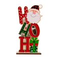 thumbnail image 1 of Adorno de letras de madera para Navidad, figura ligera, artesanía delicada y creativa. Papá Noel, 1 of 9