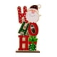 thumbnail image 1 of Adorno de madera con letras navideñas, adorno de mesa, ligero, regalo coleccionable Papá Noel, 1 of 9