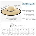 thumbnail image 2 of Comhats Womens Packable Floppy Straw Beach Sun Hat with Wide Brim UV UPF 50 Protection Foldable Travel Sunhat Khaki M, 2 of 6