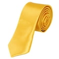 thumbnail image 4 of Cravate Décontractée Slim Slim Cravate Étroite - Jaune Doré Solide Jaune Doré, 4 of 9