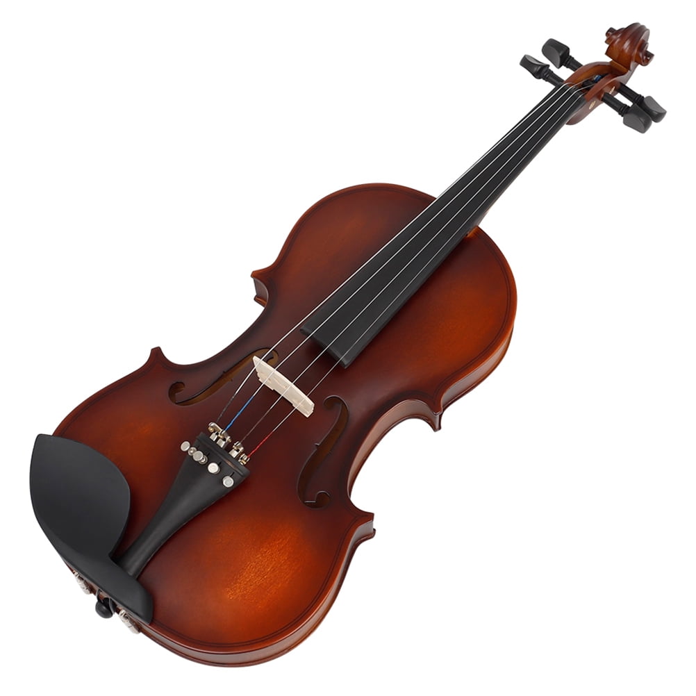 ULTNICE 1Set Retro Solid Wood Violin with Hand Carved Design and Comfortable Ebony Chin Rest