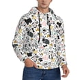 thumbnail image 2 of Fotbe Men's Hoodie with Puppy Pattern - Kangaroo Pocket Pullover Hooded Sweatshirt, Perfect for Daily Wear, Travel, and Home-4X-Large, 2 of 7