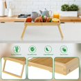 thumbnail image 5 of Bamboo Bed Tray Table with Folding Leg, Breakfast in Bed Tray for Eating,Tv Tabl, 5 of 10