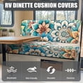 thumbnail image 4 of XYZCANDO Boho Flower Butterfly RV Dinette Cushions Washable Couch Cover 2 Cushion Sofa Universal Sofa Slip Covers for 2 Seat Cushion Couch RV Accessories for Inside Bench Seat Cover White, 4 of 7