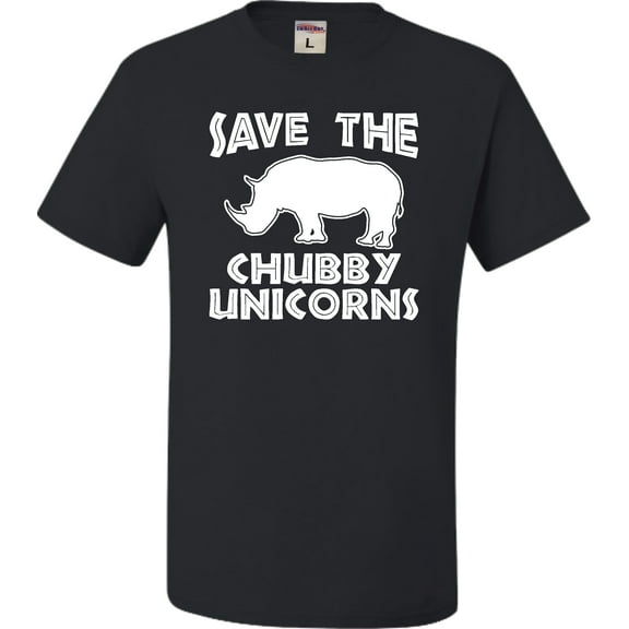 Youth Save The Chubby Unicorns Funny Rhino T-Shirt