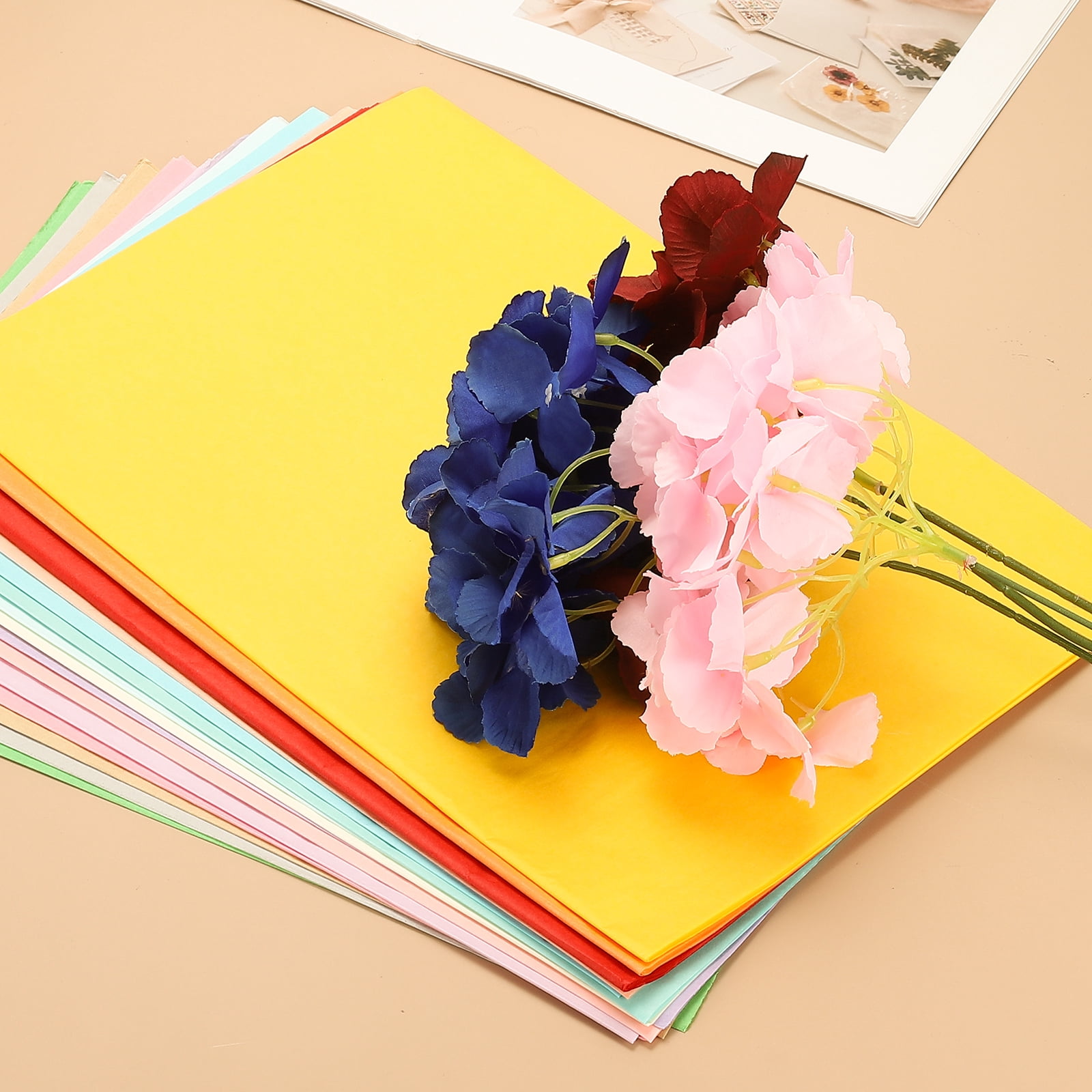 Uxcell 120 Sheets Colored Tissue Paper Bulk for Gift Bags, 19.7x13.8" Valentine's Day Tone Assorted Color Wrapping Paper for Craft Holidays Christmas Birthday Wedding Filler Flower Decor