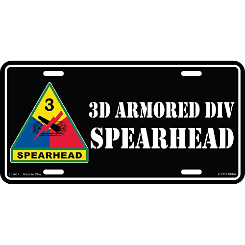 US Military Armed Forces License Plate U.S. Army United States Army 3rd Armored Division