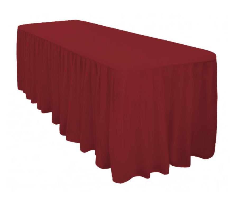 The Great American Store Polyester 6ft Rectangle Fitted Burgundy ...