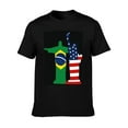 thumbnail image 5 of T-shirt America And Brazil  Soft Cotton Adult Heat-Transfer Graphic T-Shirt - 180g Breathable Fabric, Unisex Summer Casual Wear with Durable Heat-Printed Design, 5 of 10