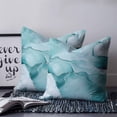 thumbnail image 2 of Turquoise Marble 26x26 Pillow Covers Set of 2, Modern Abstract Art Texture Watercolor Throw Pillow Covers Decorative Couch Cushion Case, Microfiber Square Pillowcases for Bedroom Car Living Room, 2 of 7