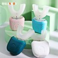 thumbnail image 2 of Cepillo de dientes eléctrico sónico automático inteligente de 360 grados, tipo U, 3 modos, carga USB, blanqueamiento dental, luz azul, 2 of 5
