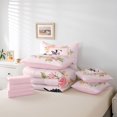 thumbnail image 5 of Homewish Butterfly Monogrammed E Twin Bedding Sets 7-Piece for Kids, Romantic Pink Initial Letter Bedding Comforter Set, Cartoon Theme Reversible Sheet Sets, Breathable Home Decor, 5 of 7