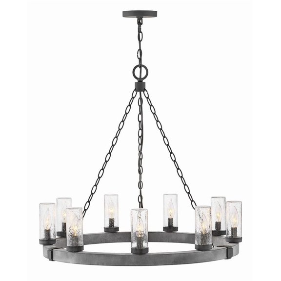 Hinkley Lighting - Sawyer - 9 Light Large Outdoor Hanging Lantern in Rustic
