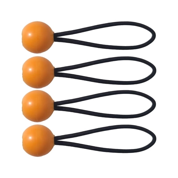 figatia 4 Pieces Bungee Cords Tie Down Straps Binding Rope 4mm Elastic Rope with Ball for Canopy Indoor Outdoor Camping Luggage Cargo 15cm