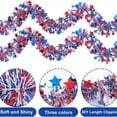 thumbnail image 2 of Bxaolu 6.56Ft Patriotic Glitter Tinsel Garland Decoration, Red White Blue Metallic Tinsel Twist Garland, 4th of July Decor Parade Golf Shiny Tinsels for Car Bike Independence Day Memorial Day Decor, 2 of 7