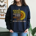 thumbnail image 4 of EcoLoom Kindness Matters Mental Health Therapy Is Cool Midweight Crewneck Sweatshirt Navy-2XL, 4 of 4