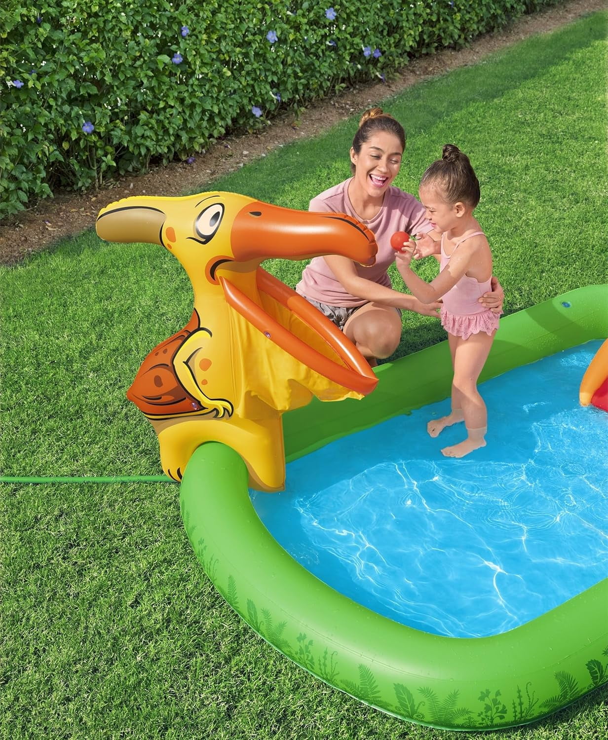 H2OGO! Jurassic Splash Kids Inflatable Water  Center - Outdoor Summer Pool Toy for Children Ages 2+